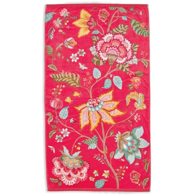 Pip Studio Pip Flowers Strandlaken - Rood 100 x 180 cm