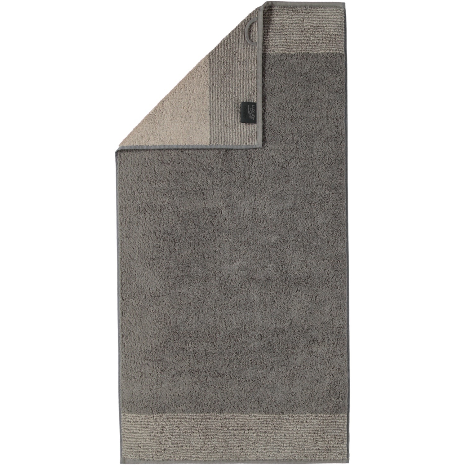Cawö Cawo Two-Tone Handdoek Grafiet 50x100