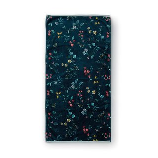 Pip Studio Les Fleurs Douchelaken - Donkerblauw 70 x 140 cm