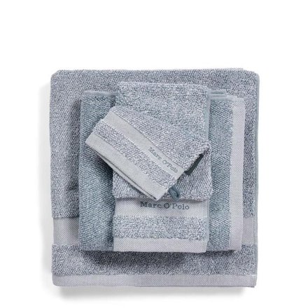 Marc O'Polo Melange Gastendoek Blue/Off White 30x50