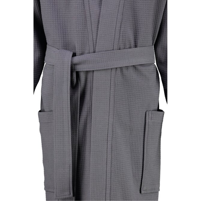 Cawö 816 Heren kimono badjas - anthrazit-72  46/48