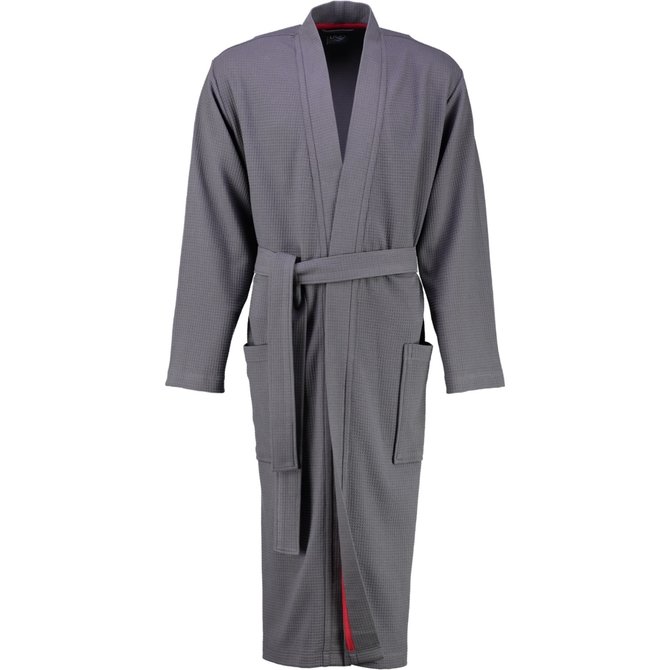 Cawö 816 Heren kimono badjas - anthrazit-72  50/52