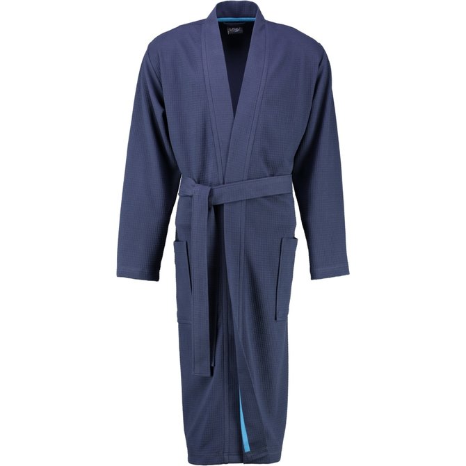 Cawö 816 Heren kimono badjas - marine-14  46/48