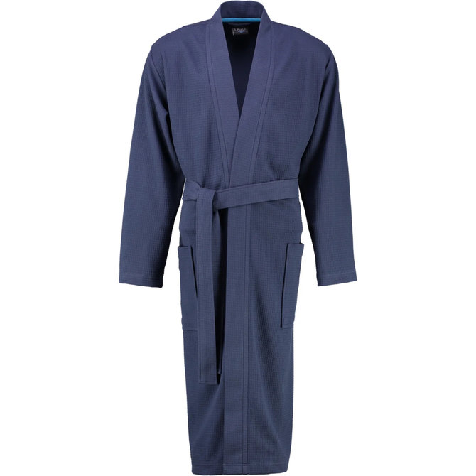 Cawö 816 Heren kimono badjas - marine-14  50/52