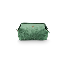 Pip Cosmetic Purse Extra Large Velvet Quilted Green 30x20.7x13.8cm