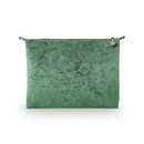 Pip Studio Pip Cosmetic Flat Pouch Large Velvet Quilted Green 30x22x1cm