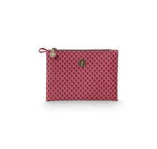 Pip Cosmetic Flat Pouch Small Kyoto Festival/Suki Dark Pink 19.5x13x1cm