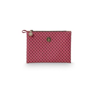 Pip Cosmetic Flat Pouch Small Kyoto Festival/Suki Dark Pink 19.5x13x1cm