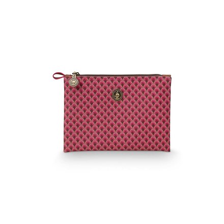 Pip Cosmetic Flat Pouch Small Kyoto Festival/Suki Dark Pink 19.5x13x1cm