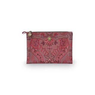 Pip Cosmetic Flat Pouch Medium Kyoto Festival Dark Pink 24x15.5x1cm