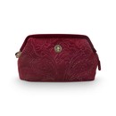 Pip Studio Pip Cosmetic Purse Small Velvet Quiltey Days Red 19x12x8.5cm