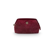 Pip Cosmetic Purse Small Velvet Quiltey Days Red 19x12x8.5cm