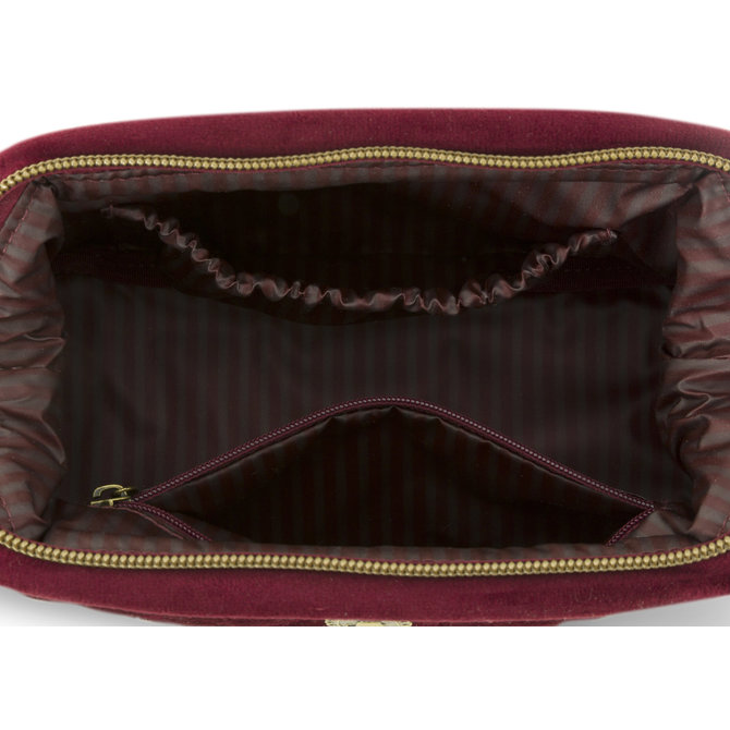 Pip Cosmetic Purse Small Velvet Quiltey Days Red 19x12x8.5cm