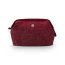 Pip Studio Pip Cosmetic Purse Large Velvet Quiltey Days Red 26x18x12cm