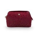 Pip Studio Pip Cosmetic Purse Extra Large Velvet Quiltey Days Red 30x20.7x13.8cm