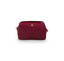 Pip Cosmetic Purse Extra Large Velvet Quiltey Days Red 30x20.7x13.8cm