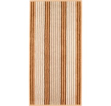 Cawo Delight Streifen Handdoek 50x100 caramel