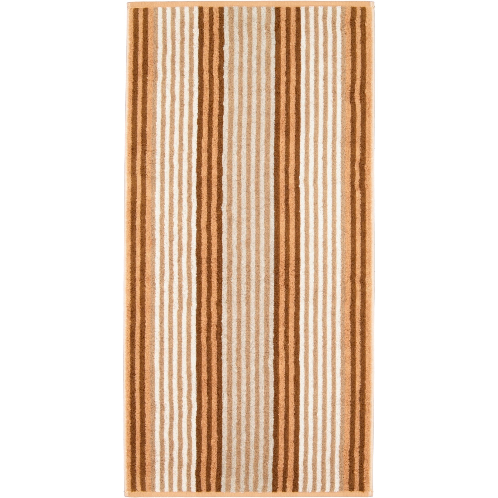 Cawö Cawo Delight Streifen Handdoek 50x100 caramel