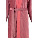 Cawö Cawo 6431 Velours Dames Badjas Kimono Rot 36