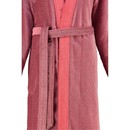 Cawö Cawo 6431 Velours Dames Badjas Kimono Rot 42