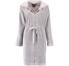 Cawö Dames Korte Badjas Capuchon 822 - Graphit  40/42