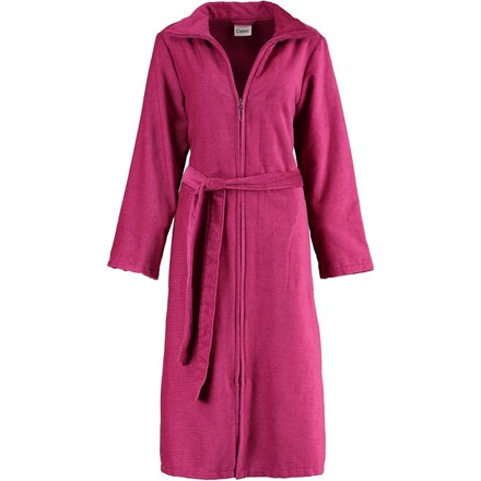 Cawö Dames Badjas met Rits 4311 - Beere  44