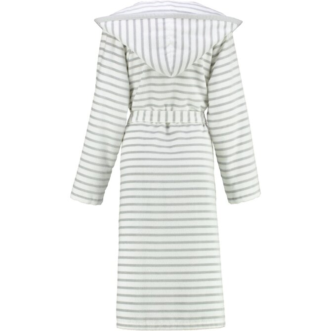 Cawö Dames Badjas met Capuchon 6596 silber  38