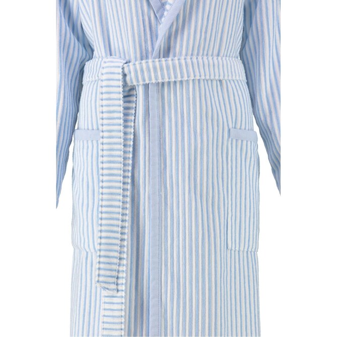 Cawö Dames Badjas met Sjaalkraag 3423 mittelblau 52