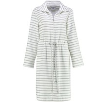 Cawö Dames Badjas kort met Tunnelkoord en Rits 6597 silber 38