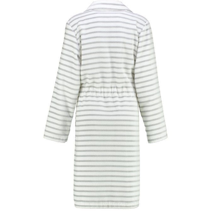 Cawö Dames Badjas kort met Tunnelkoord en Rits 6597 silber 44