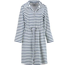 Cawö Dames Badjas kort met Tunnelkoord en Rits 6597  Navy 36