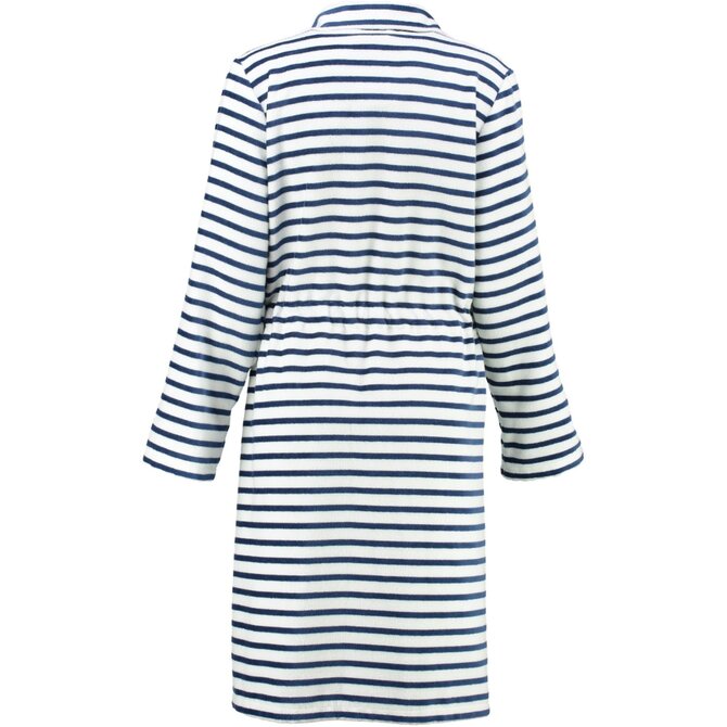 Cawö Dames Badjas kort met Tunnelkoord en Rits 6597  Navy 36