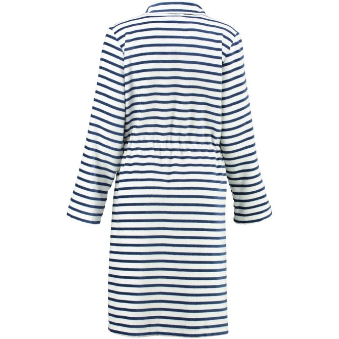 Cawö Dames Badjas kort met Tunnelkoord en Rits 6597  Navy 38