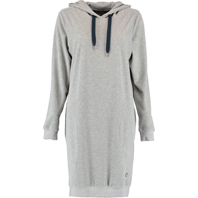 Cawö Dames Lange Hoodie 820 - Grau-blau  M