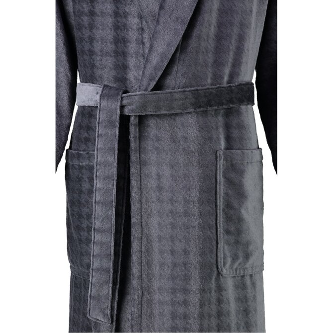 Cawö Heren Badjas met Sjaalkraag 1716 anthrazit 48