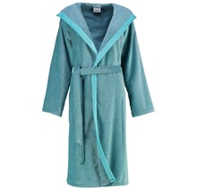 Cawö Dames Badjas met Capuchon 6425 türkis 38