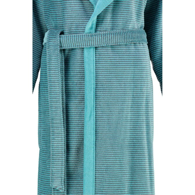 Cawö Dames Badjas met Capuchon 6425 türkis 40