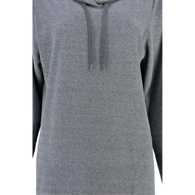 Cawö Dames Lange Hoodie 818 Anthrazit  XS