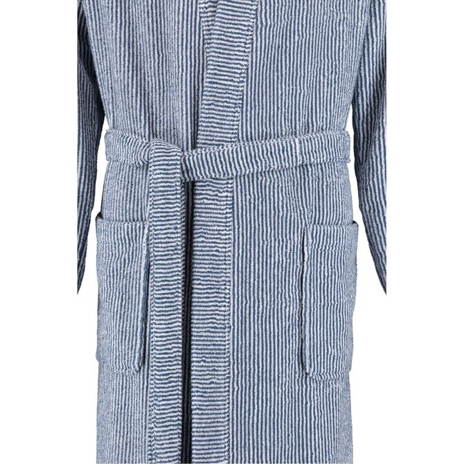 Cawö Heren Badjas 3834 Navy-weiss  50