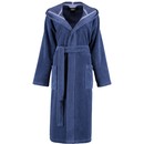 Cawö Cawö Dames Badjas met Capuchon 825 Blau  36/38