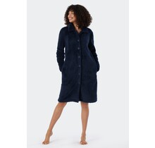Schiesser Dames Badjas 178417 dark blue XL 48/50