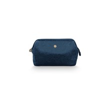 Pip Studio Cosmetic Purse Extra Large Velvet Quiltey Days Blue 30x20.7x
