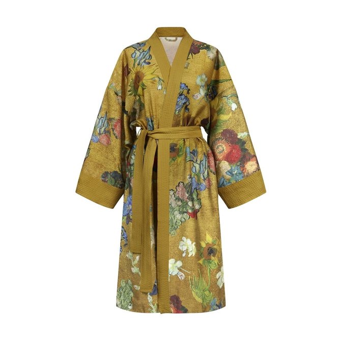 Beddinghouse x Van Gogh Museum Partout des Fleurs Kimono - Gold S/M Beddinghouse x Van Gogh Museum Partout des Fleurs Kimono - Gold S/M