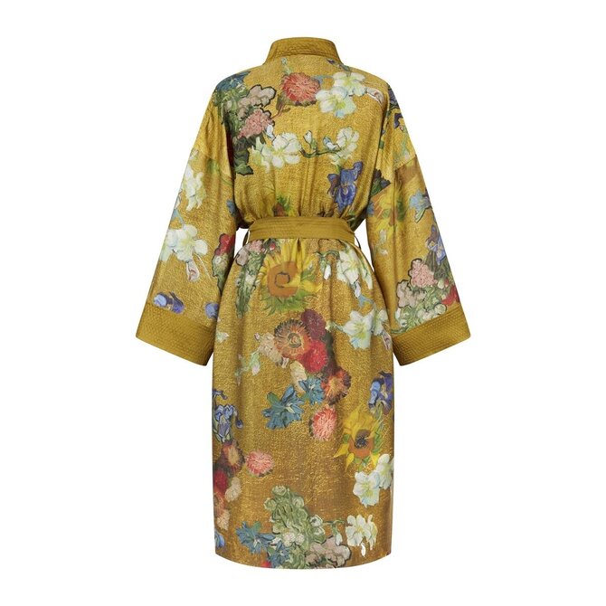 Beddinghouse x Van Gogh Museum Partout des Fleurs Kimono - Gold S/M Beddinghouse x Van Gogh Museum Partout des Fleurs Kimono - Gold S/M