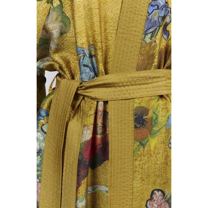Beddinghouse x Van Gogh Museum Partout des Fleurs Kimono - Gold L/XL