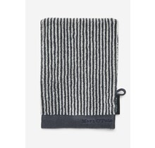 Marc O'Polo Timeless Tone Stripe Washandje Marine/Silver 16x22