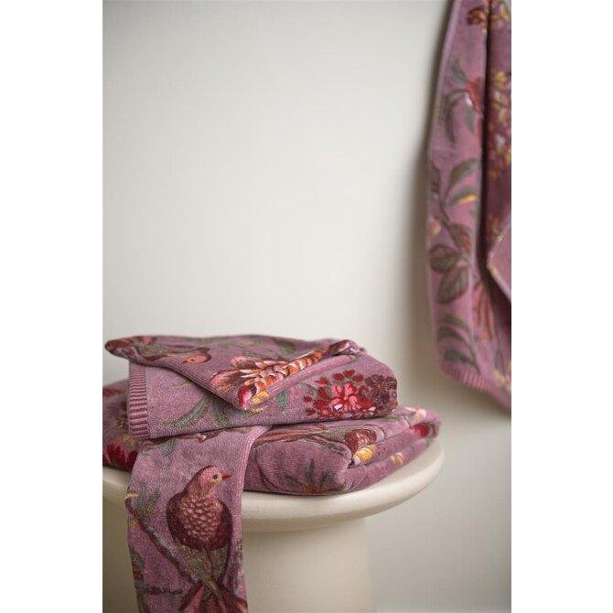 Pip Studio Secret Garden Douchelaken  Mauve 70x140 cm