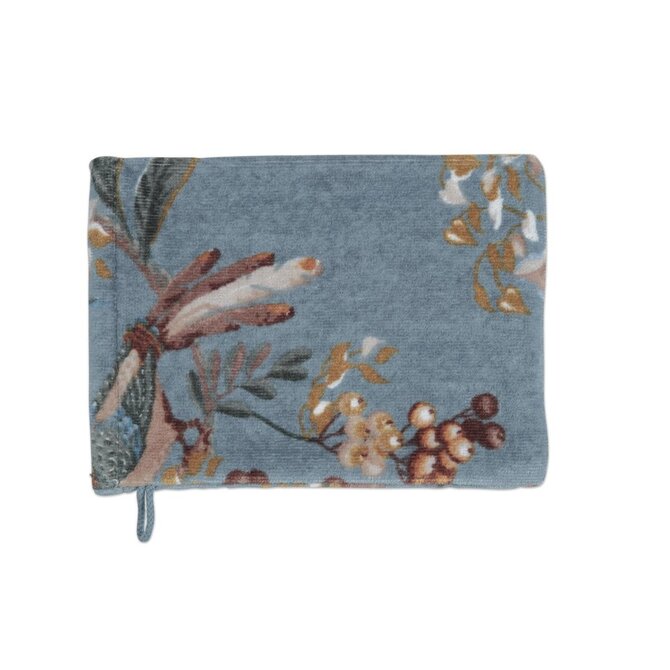 Pip Studio Secret Garden Washandje  Blauw 16x22 cm Pip Studio Secret Garden Washandje  Blauw 16x22 cm