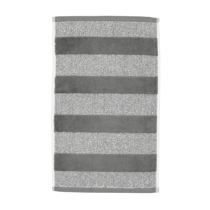 Beddinghouse Sheer Stripe Gastendoekje  Antraciet 30x50 cm Beddinghouse Sheer Stripe Gastendoekje  Antraciet 30x50 cm