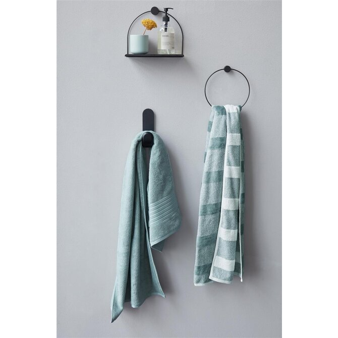 Beddinghouse Sheer Stripe Gastendoekje  Groen 30x50 cm